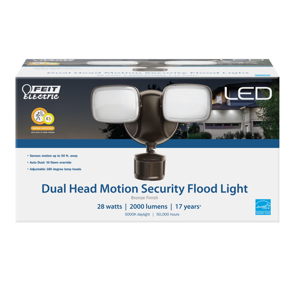 Feit Electric 9″ Motion-Sensing Bronze LED Security Floodlight - Flockneti