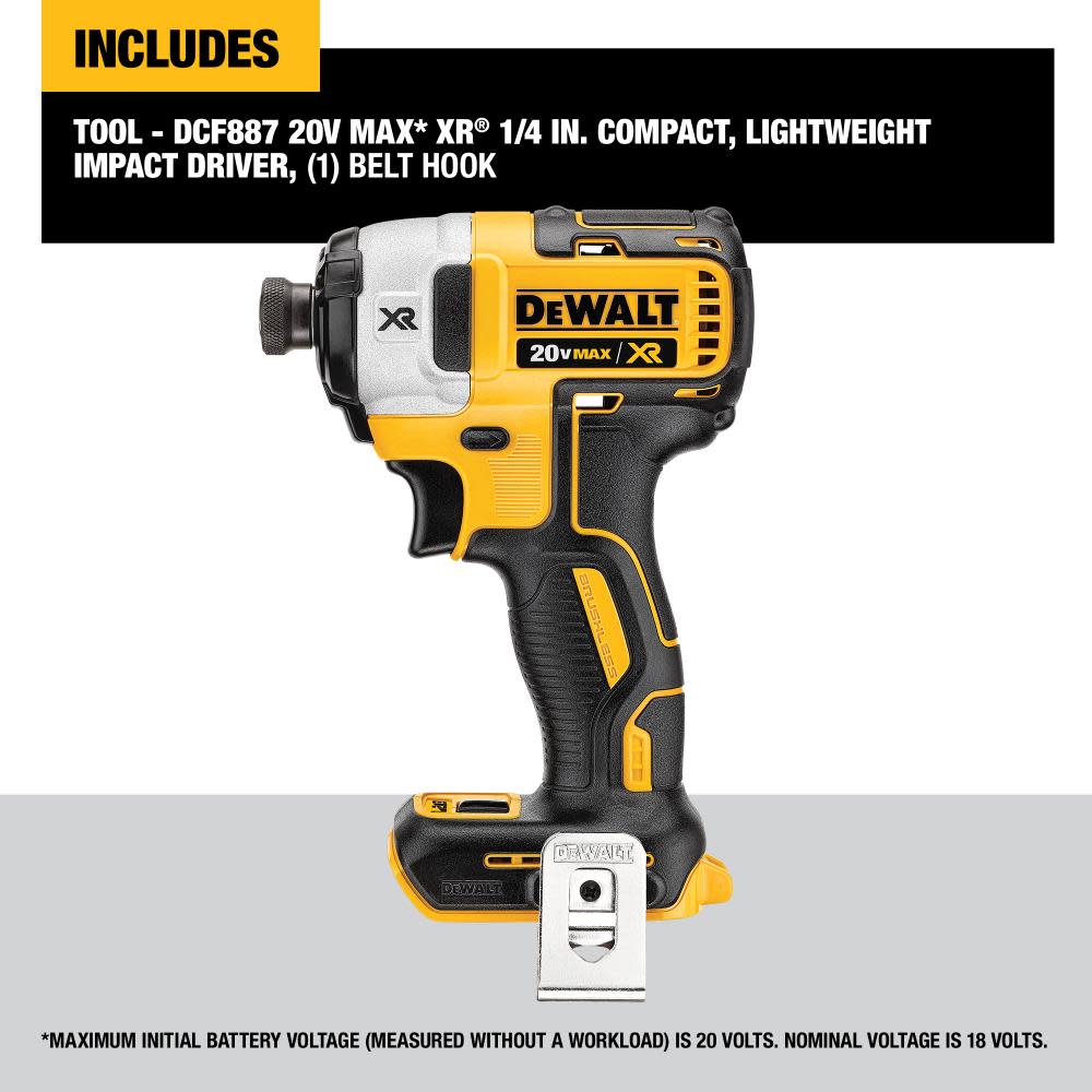 DEWALT 20V MAX XR 1/4″ Impact Driver with 20V XR 5Ah Battery Bundle - Flockneti