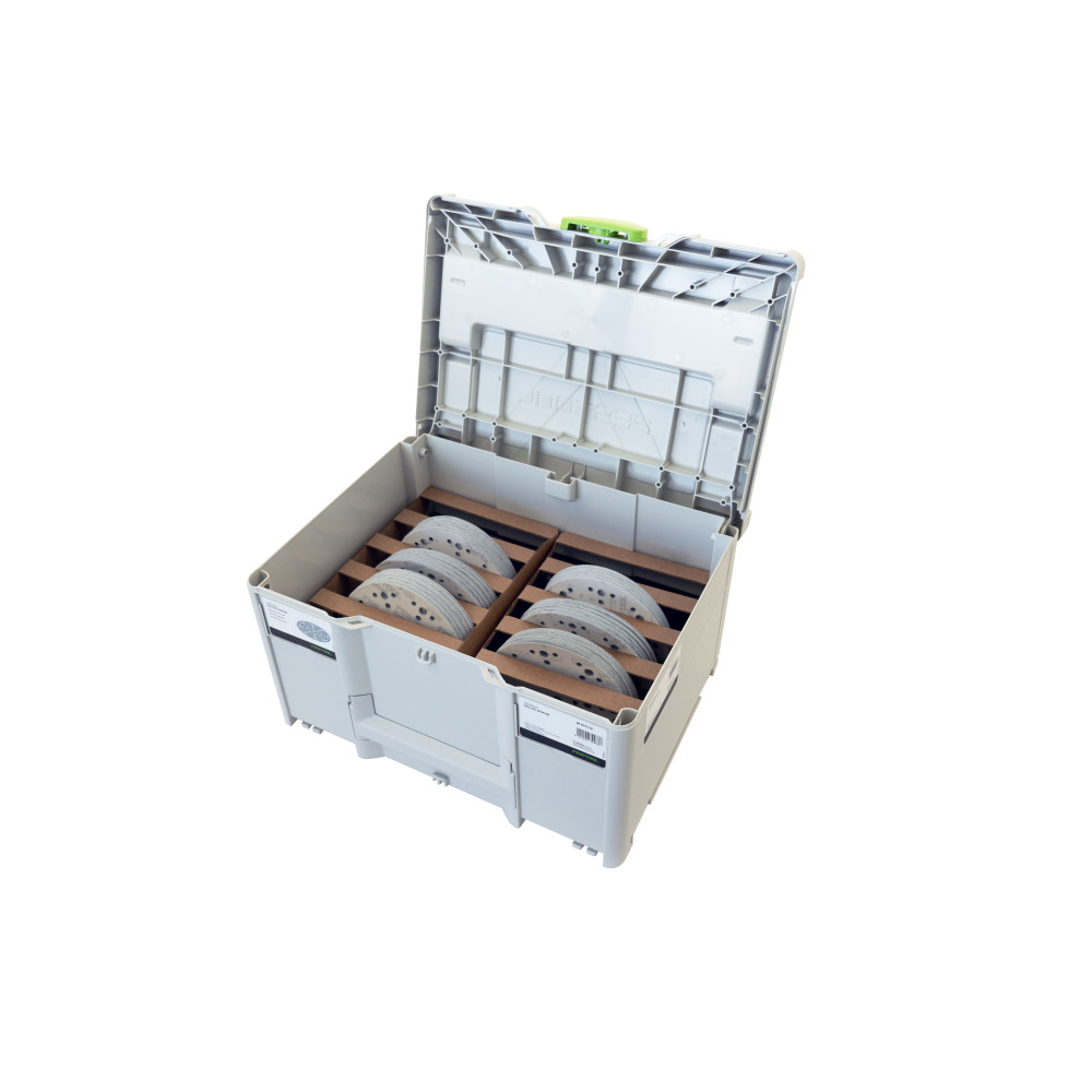 Festool Granat 60-220 Grit SYS STF Systainer3 Abrasive Disc Set - Flockneti