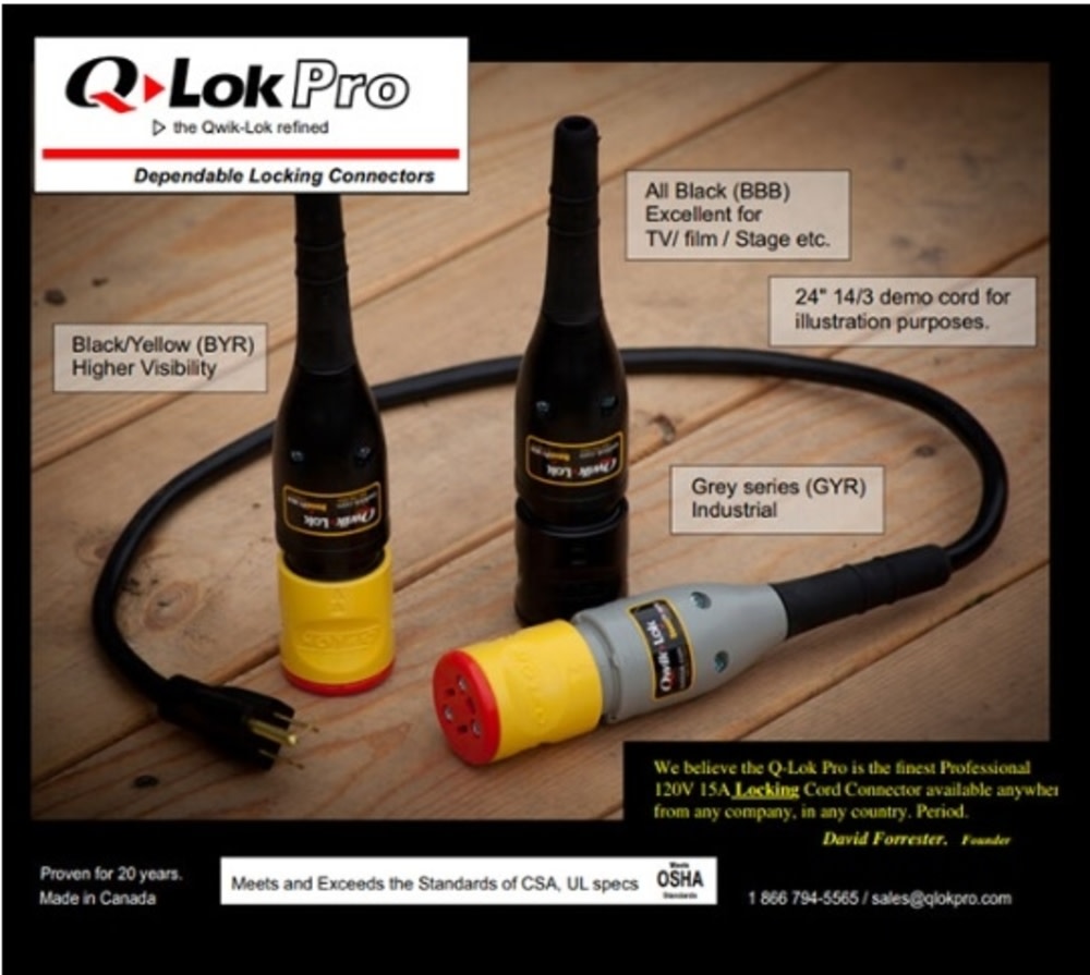 Qwik-Lok Q-LOK Pro PROFESSIONAL Locking plug-In Connector- BLACK BODY YELLOW COLLAR RED CAP - Flockneti