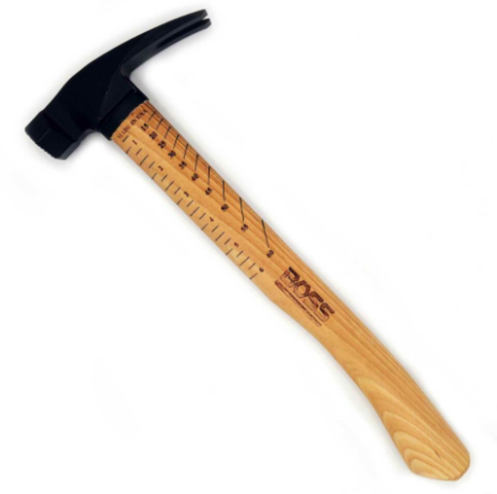 Boss Hammers 18oz Steel Hybrid Hickory Handle Hammer Smooth Face - Flockneti