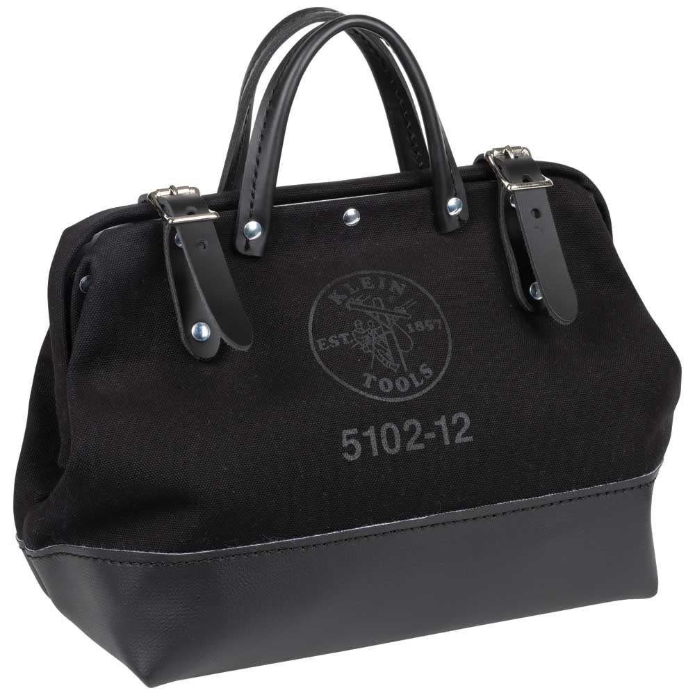 Klein Tools 12″ Canvas Tool Bag Black - Flockneti