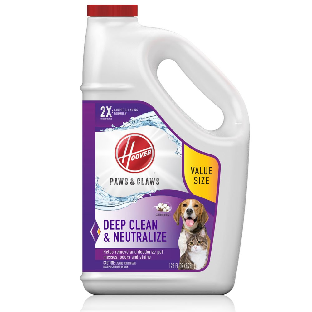 Hoover Residential Vacuum Paws & Claws Carpet Cleaner Solution Deep Cleaning 128oz - Flockneti