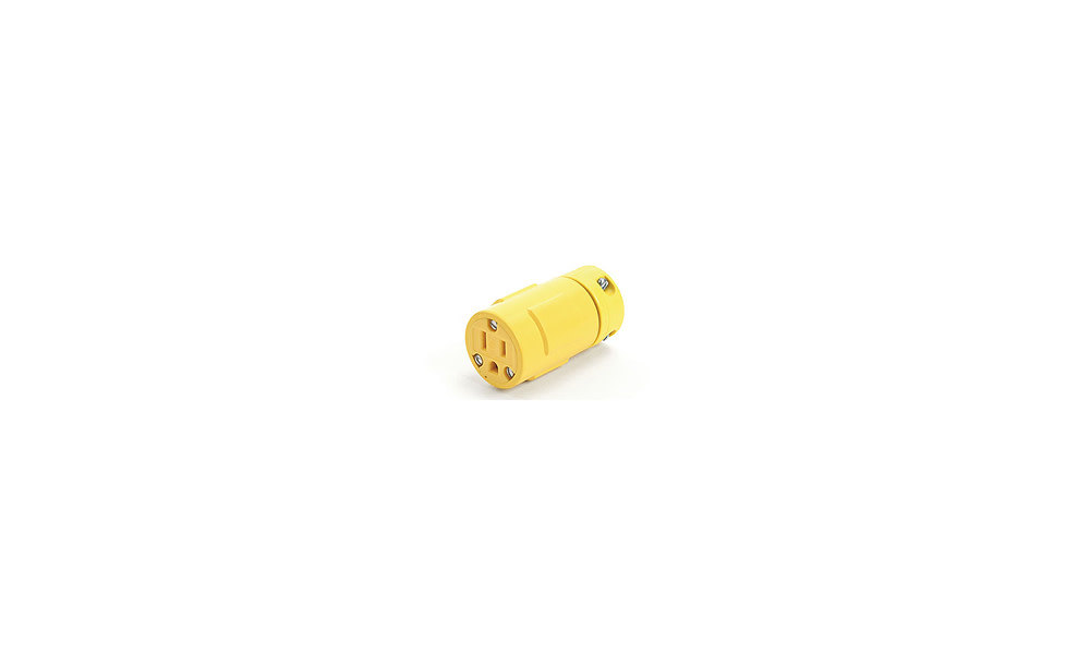 Waldom Electronics 125V 15A 2P 3 Wire NEMA 5-15 Yellow Straight Blade Female Plug - Flockneti
