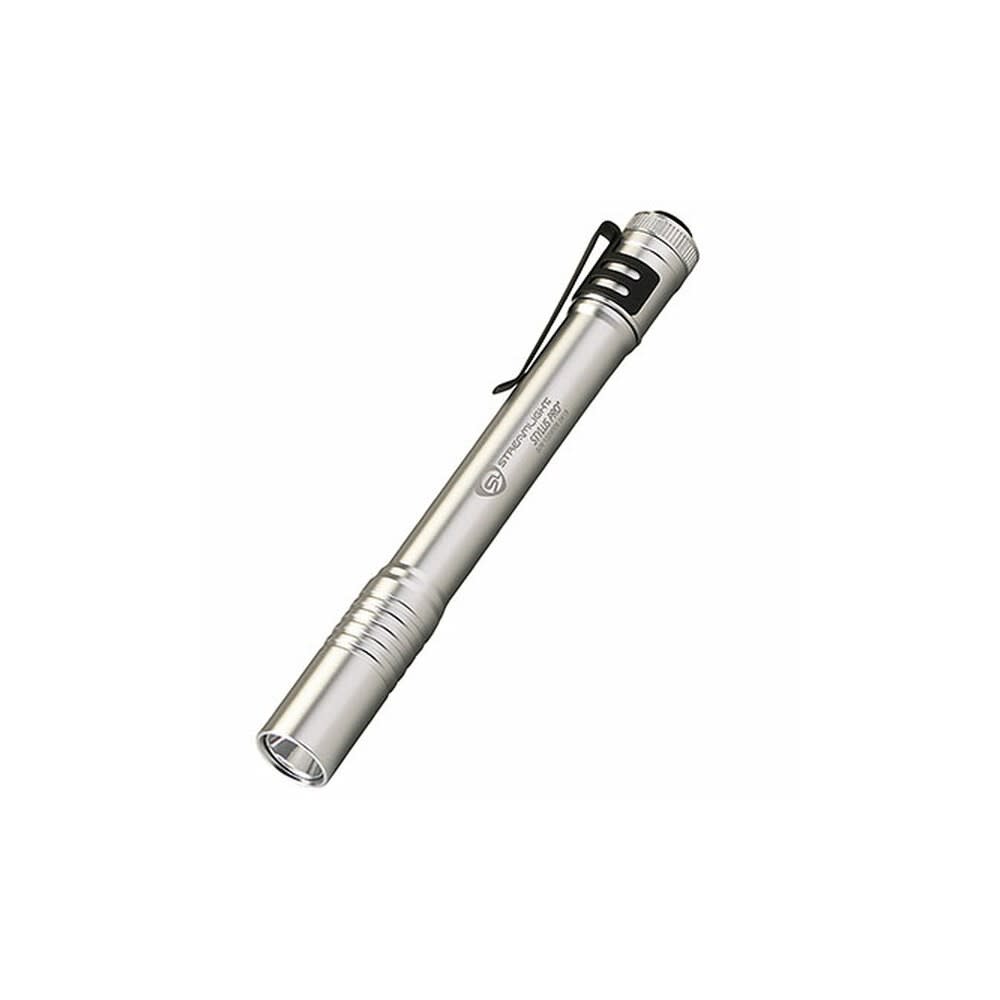 Streamlight Stylus Pro Penlight Silver AAA Battery Powered LED - Flockneti