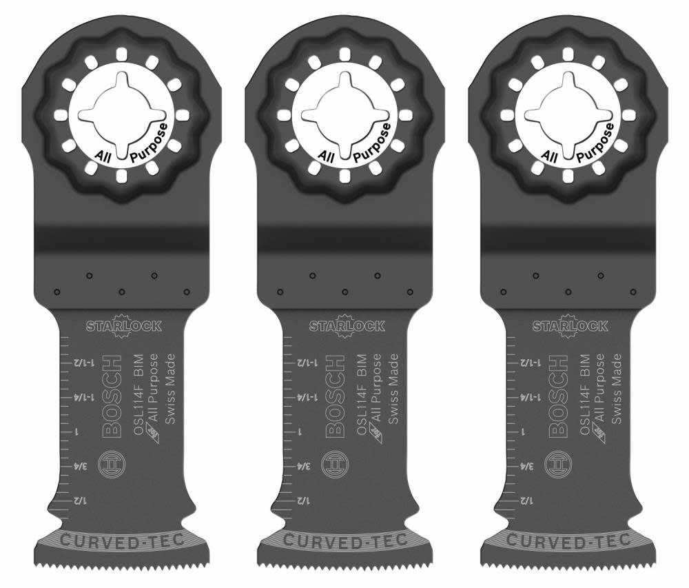 Bosch 1-1/4 In. Starlock Oscillating Multi Tool Bi-Metal Xtra-clean Plunge Cut Blade 3 pk. - Flockneti