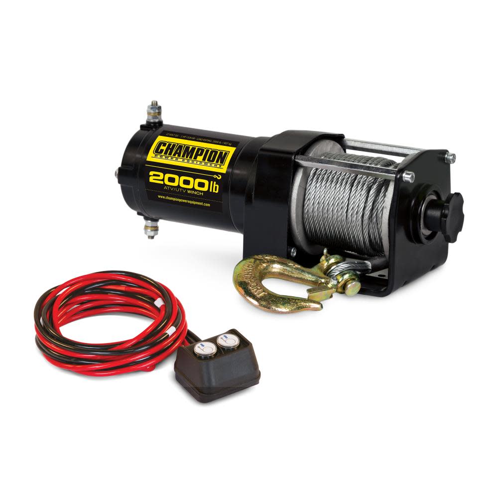 Champion Power Equipment 2000-lb. ATV/UTV Winch Kit - Flockneti