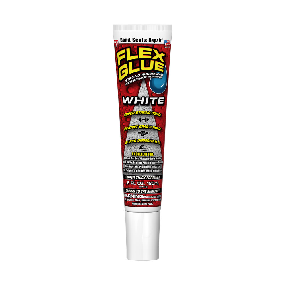 Flex Seal 6 oz Flex Glue Rubberized Waterproof Adhesive – White - Flockneti