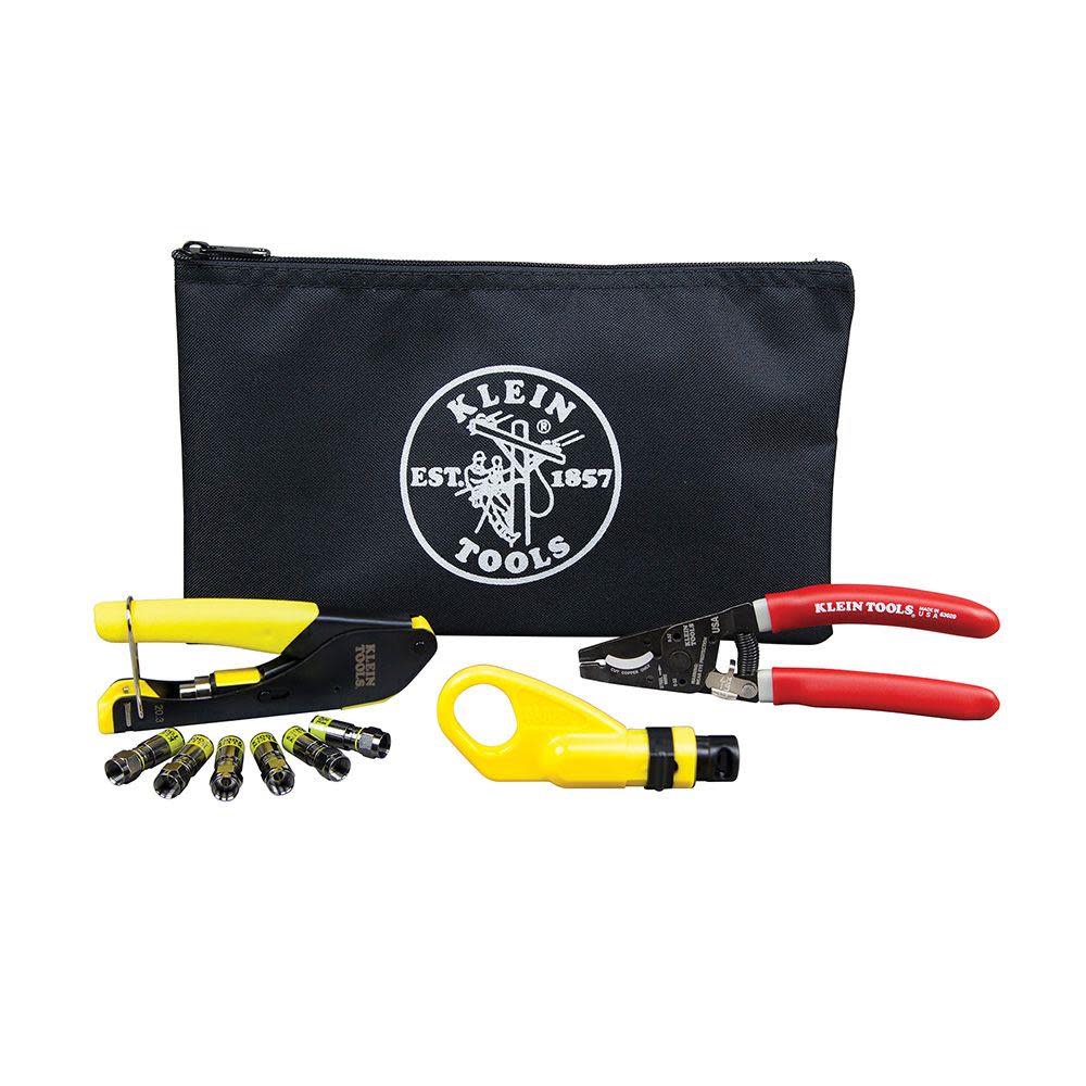 Klein Tools Coax Cable Installation Kit w/Pouch - Flockneti