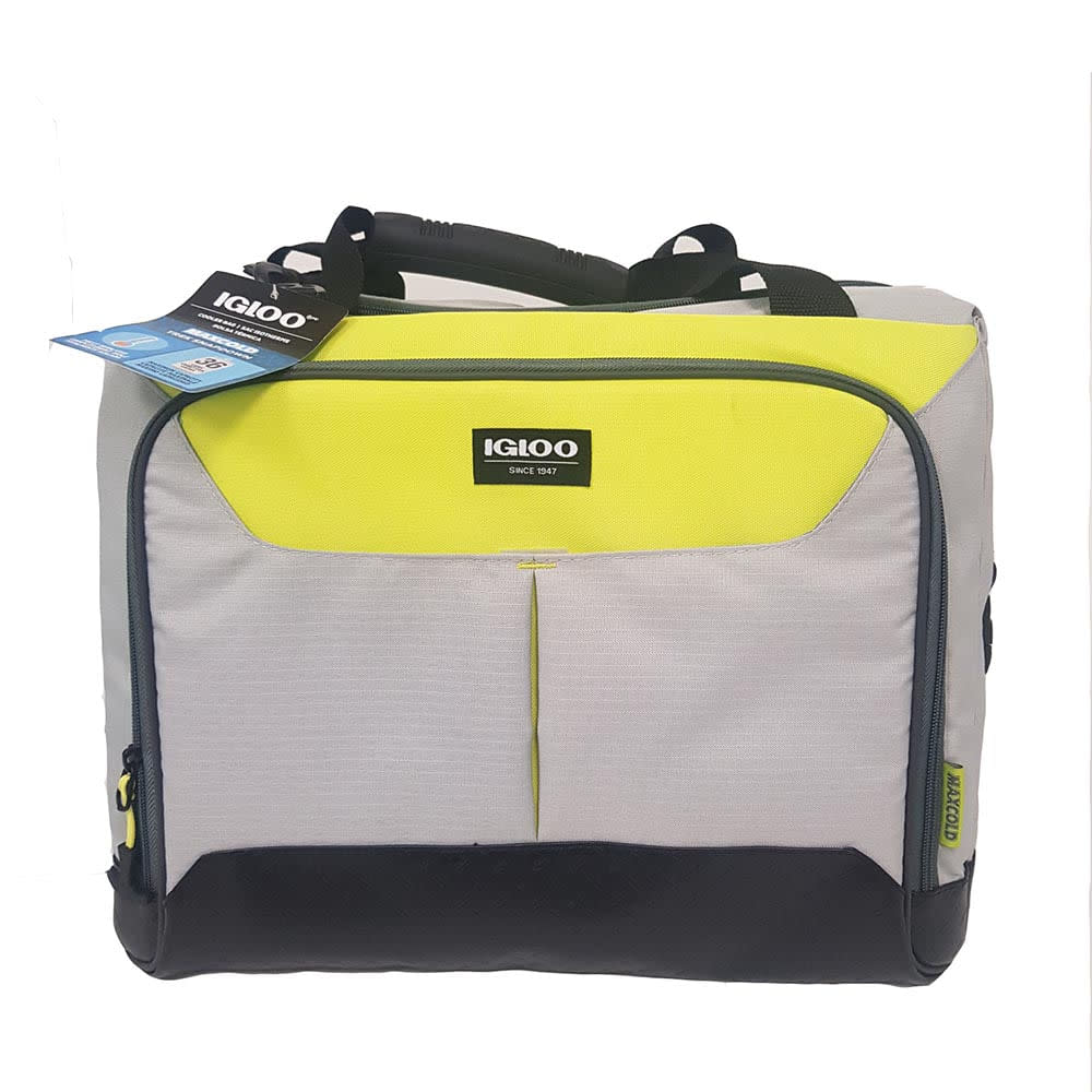 Igloo Trek Snapdown Insulated Bag Ash Gray & Acid Green 36qt - Flockneti