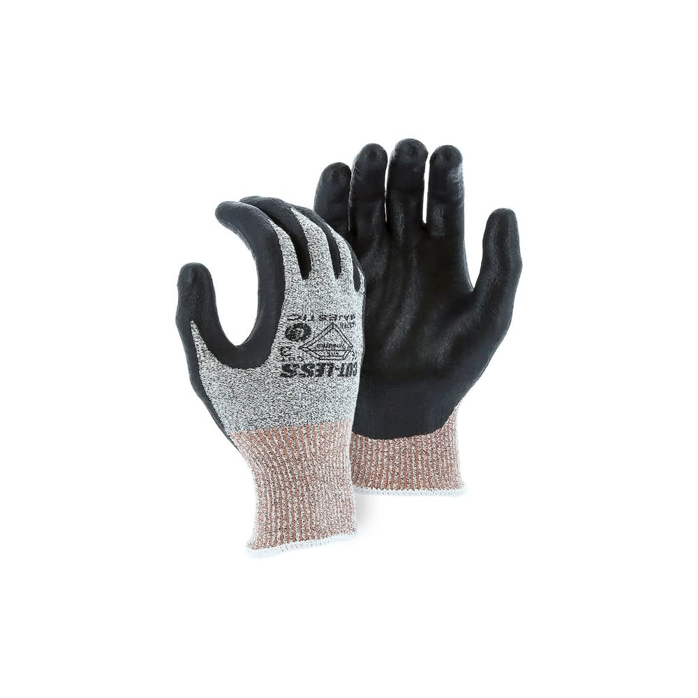 Majestic Glove Seamless Knit Glove Gray/Black Small - Flockneti