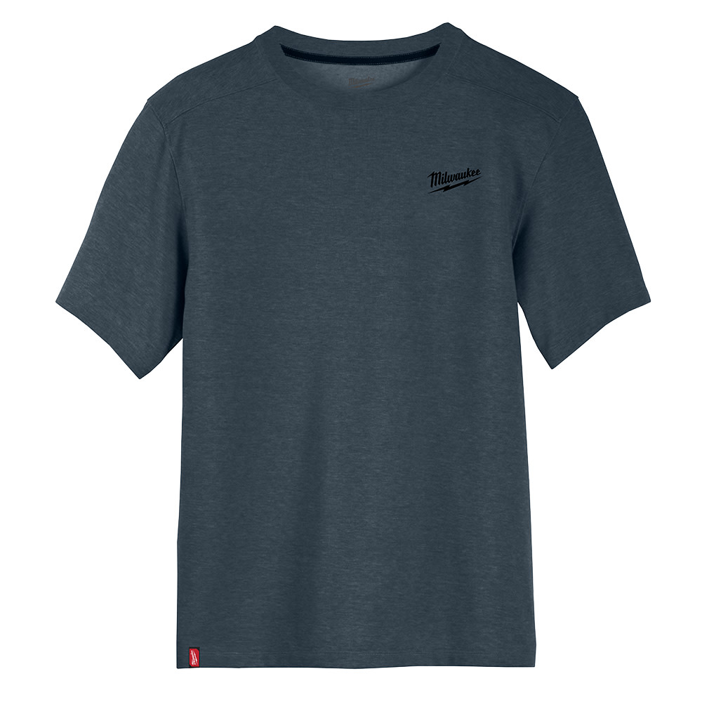 Milwaukee Hybrid Work Tee Short Sleeve Blue XL - Flockneti