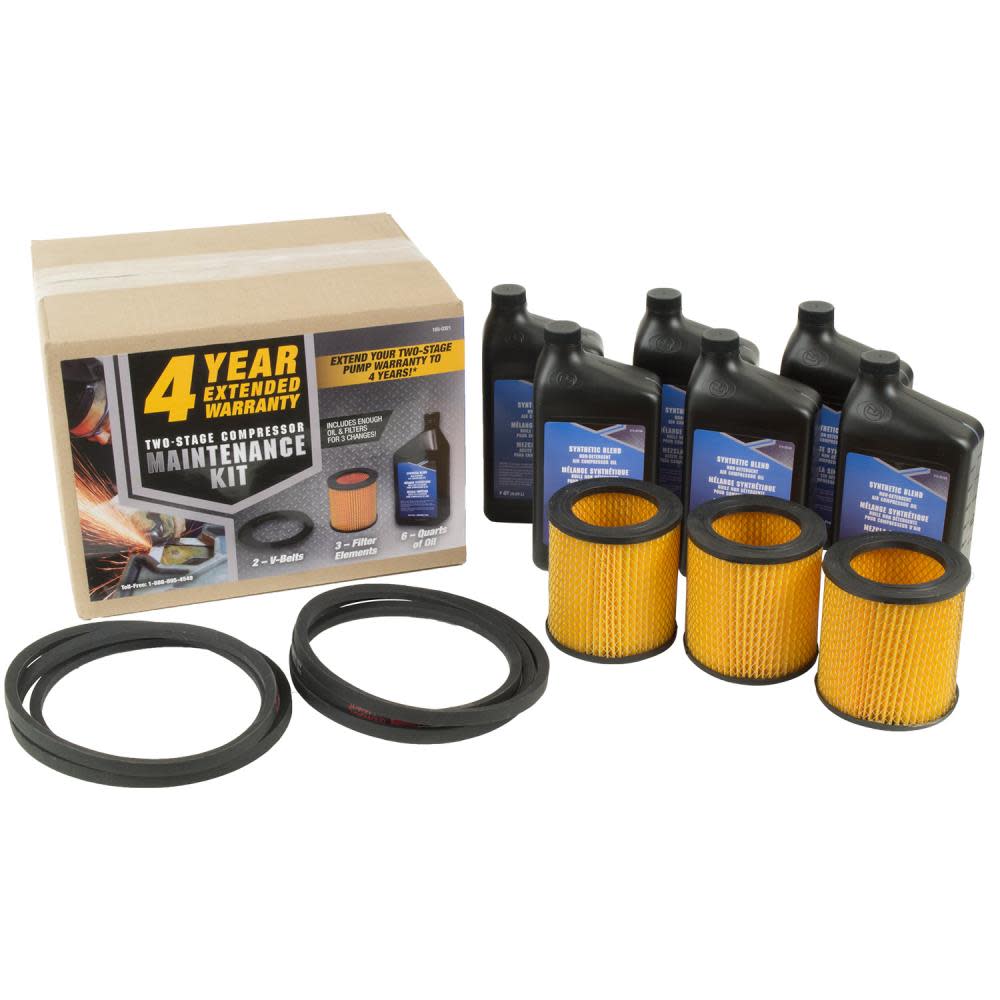 Industrial Air Maintenance Kit for 7.5 HP Two Stage Compressors - Flockneti