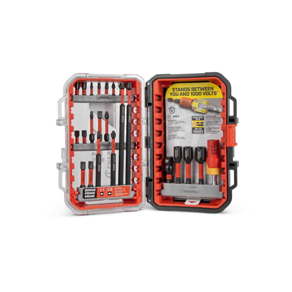 Crescent APEX eSHOK-GUARD alphaCASE Bit Set 24pc - Flockneti