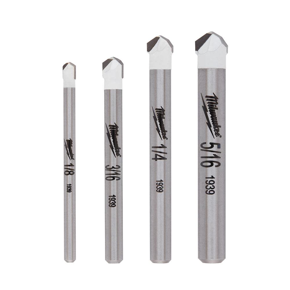Milwaukee 4 pc Tile and Natural Stone Bit Set - Flockneti