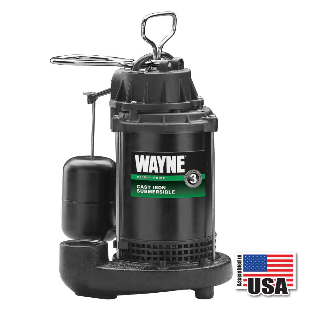 Wayne Water Systems 1/2HP Cast Iron Submersible Sump Pump - Flockneti