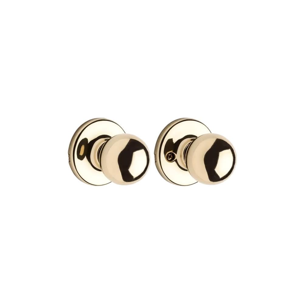Kwikset Polished Brass Hall/Closet Polo Passage Door Knob - Flockneti