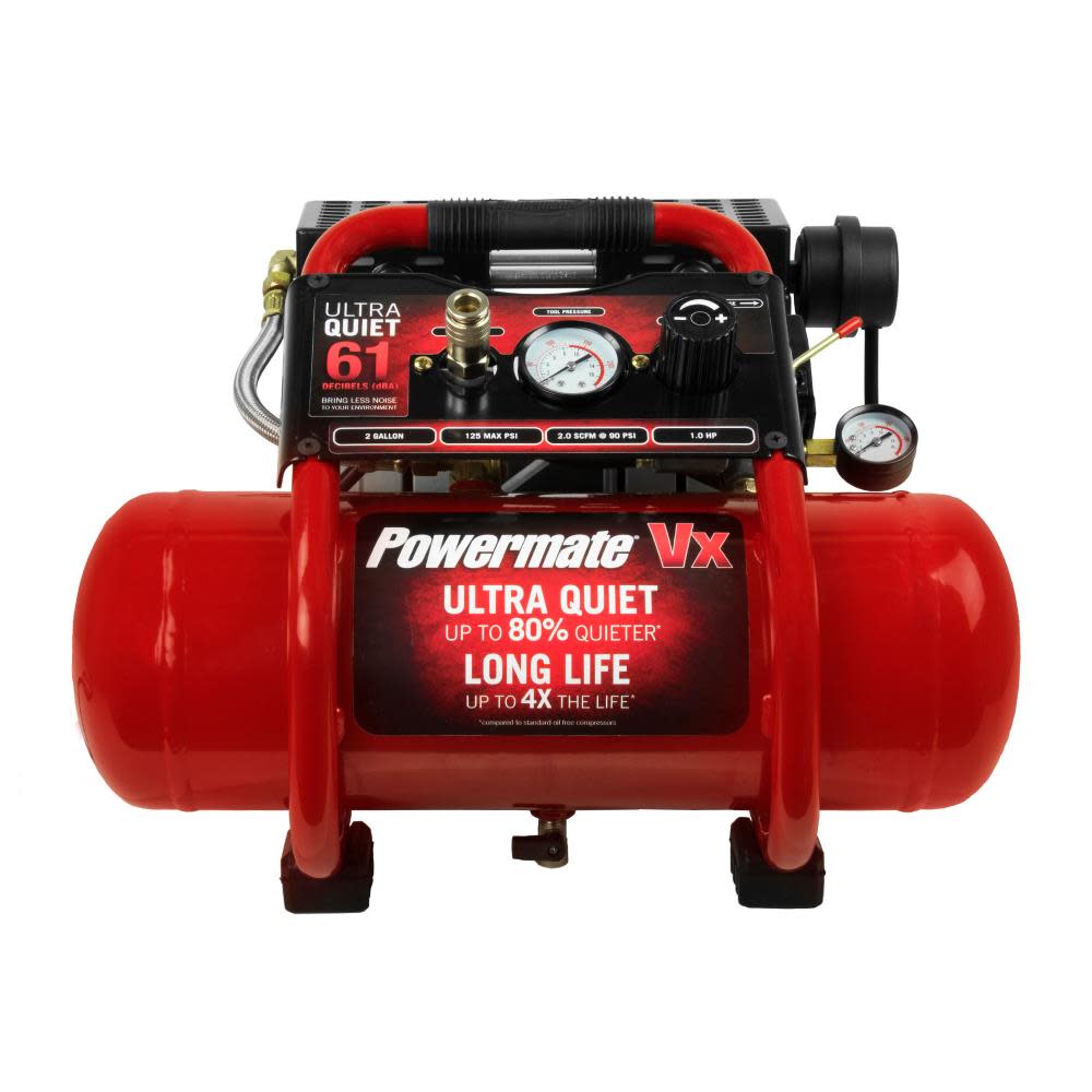 Powermate 2 Gallon Ultra Quiet Compressor - Flockneti