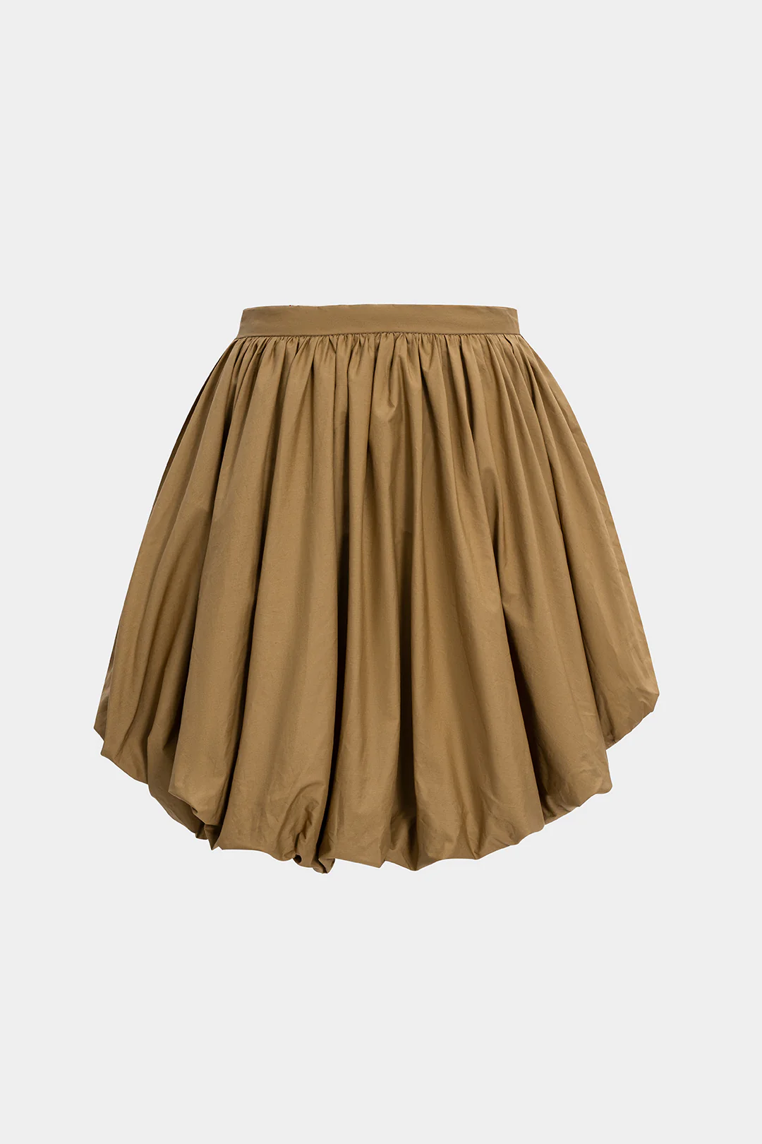Solid Ruched Decorated Mini Skirt - Flockneti