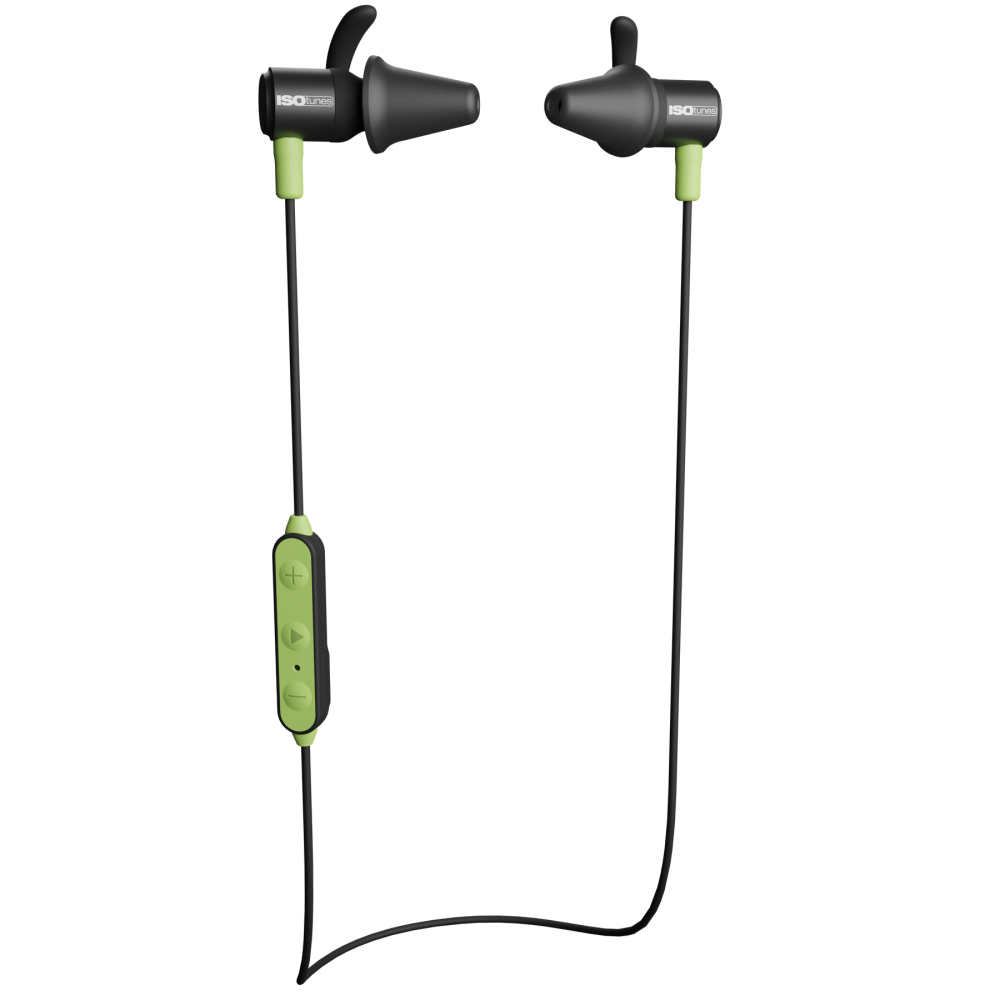 ISOtunes LITE Earplugs TRILOGY Bluetooth Safety Green - Flockneti