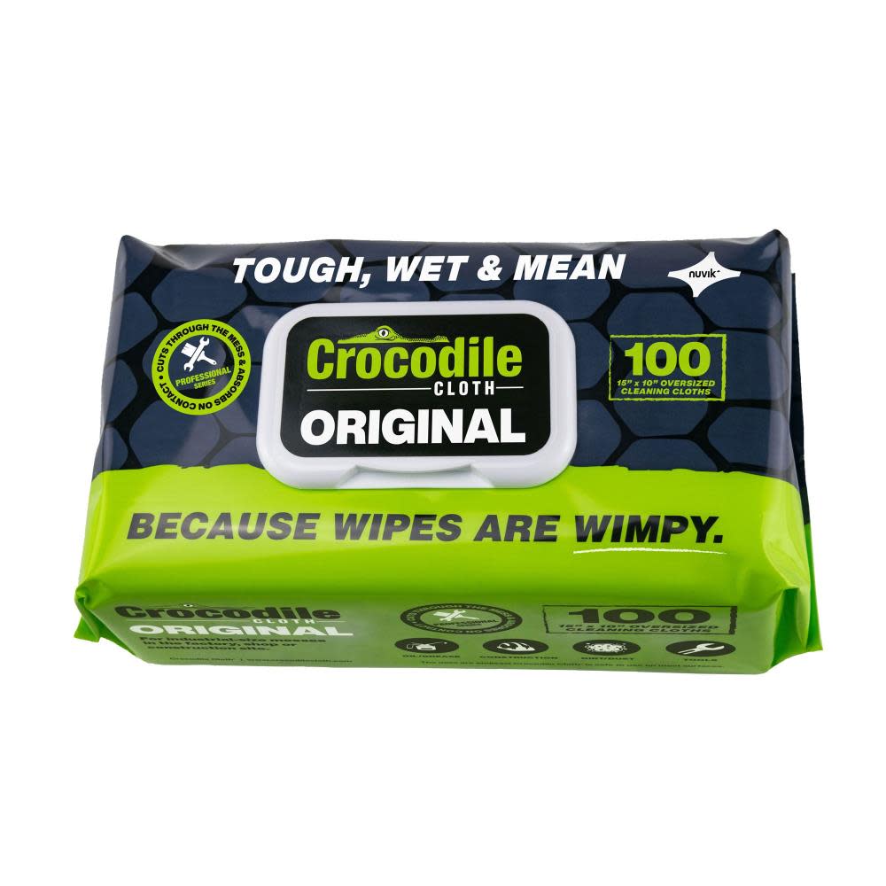 Crocodile Cloth Original Oversized Cleaning Cloths 1 Pack/100 Huge Cloths - Flockneti
