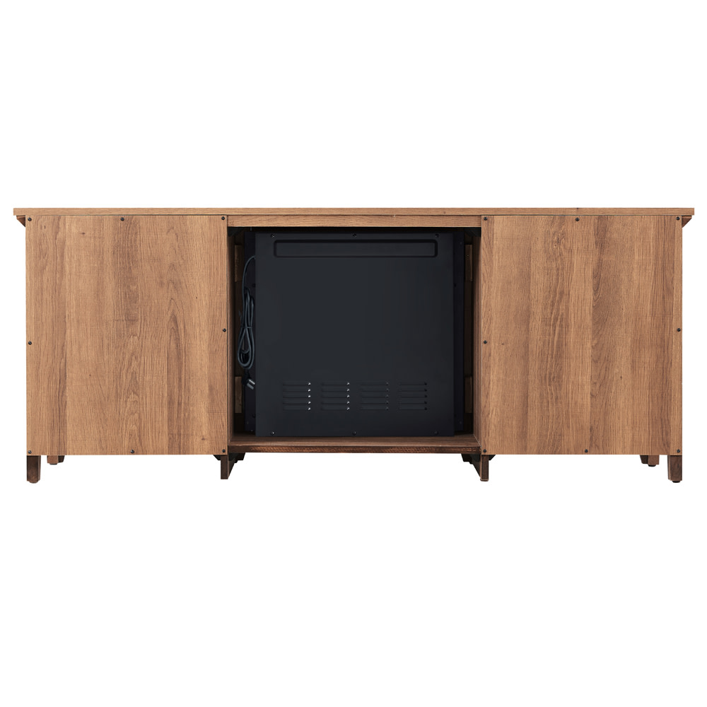 Hearthpro Media Electric Fireplace with Arch Doors - Flockneti