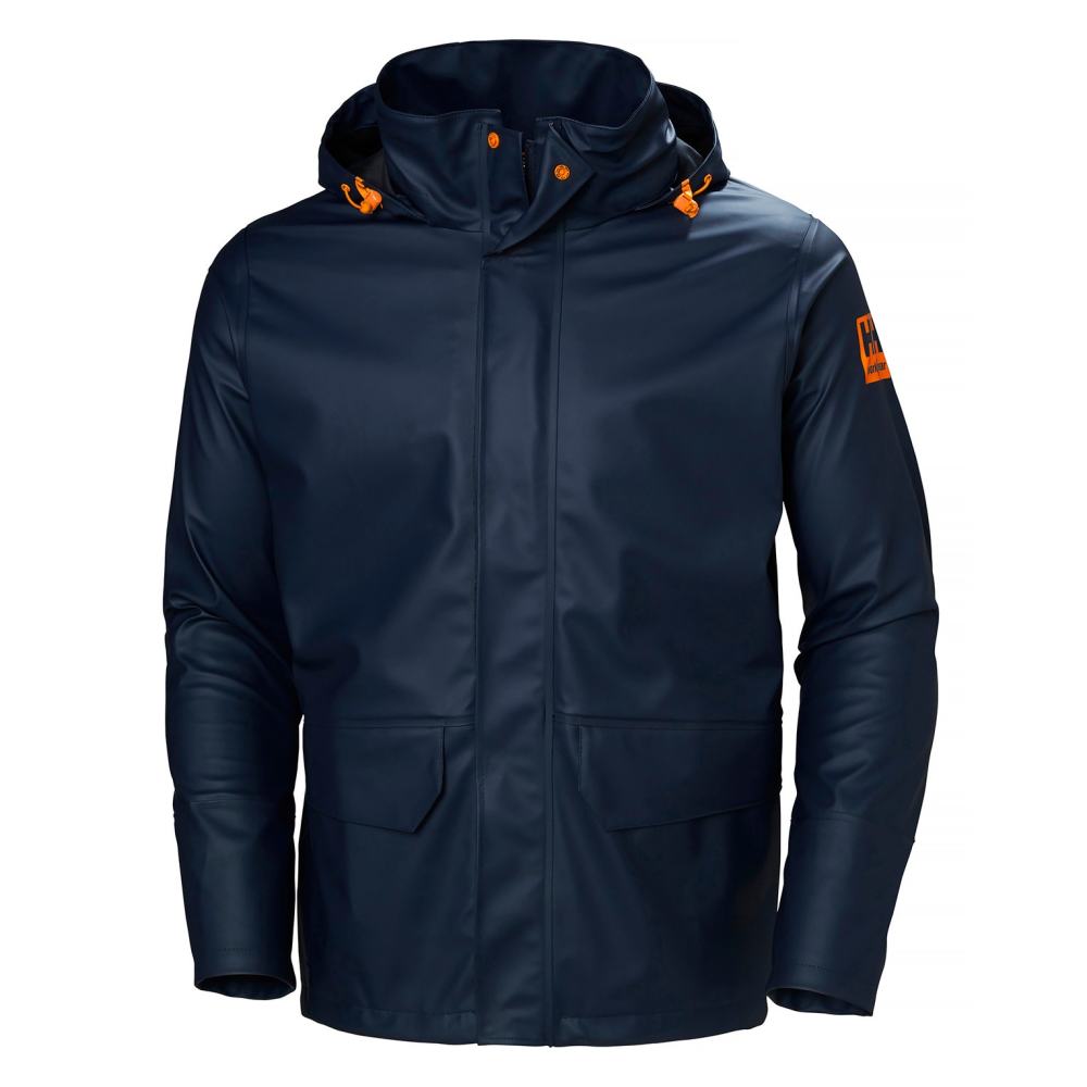 Helly Hansen PU Gale Waterproof Rain Jacket Navy Medium - Flockneti