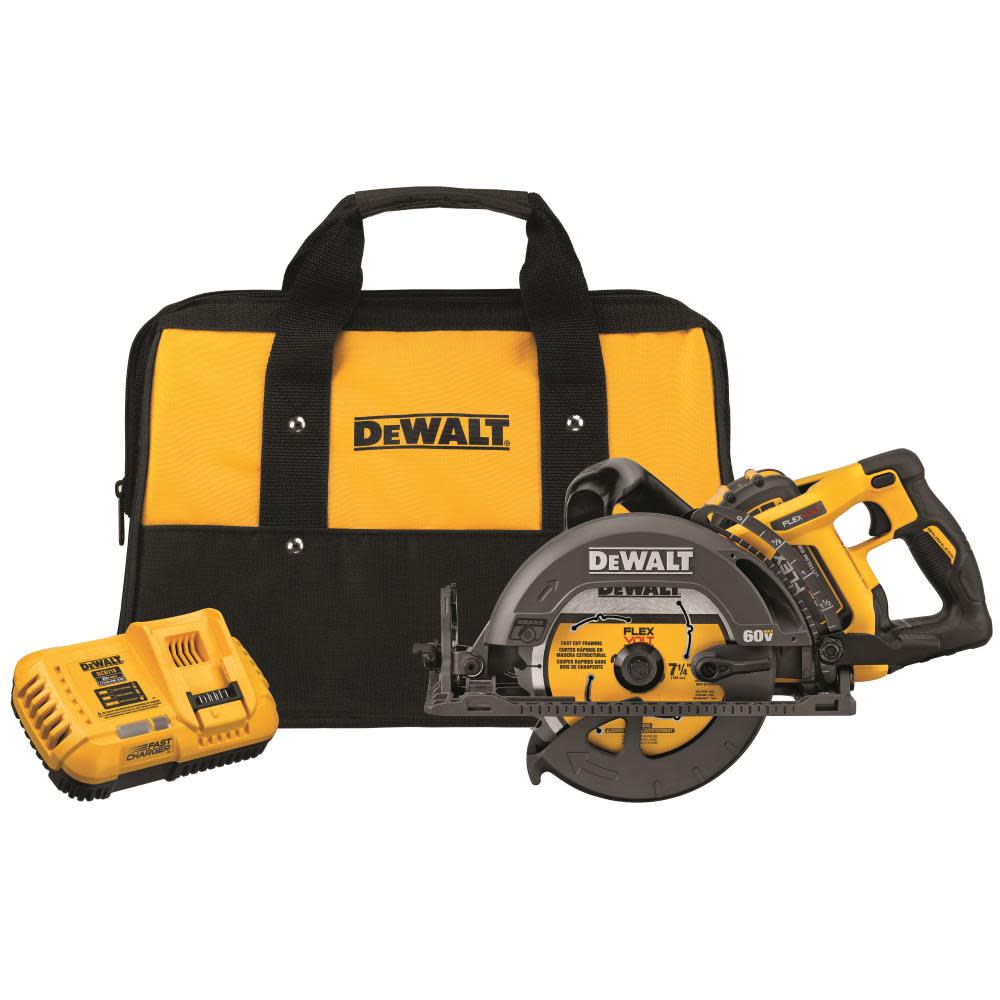 DEWALT FLEXVOLT 60V MAX* 7-1/4 Worm Drive Style Saw (9.0Ah Battery) Kit - Flockneti