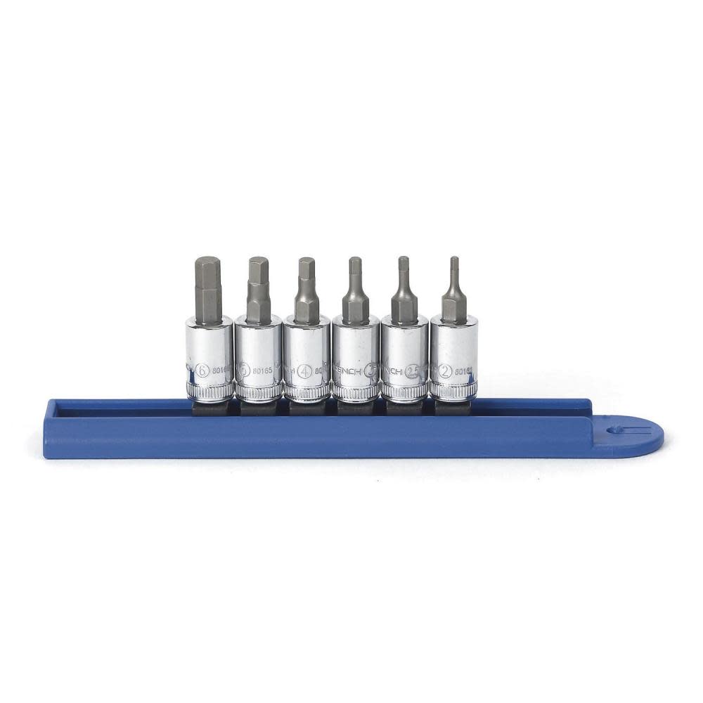 GEARWRENCH 6 Pc 1/4″ Drive Hex Bit Metric Socket Set - Flockneti