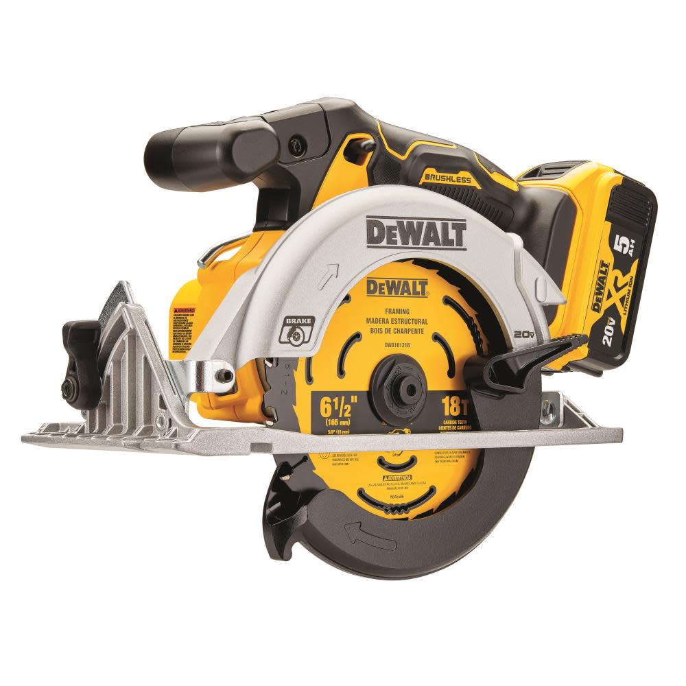 DEWALT 20V MAX 6-1/2 in. Brushless Cordless Circular Saw Kit - Flockneti