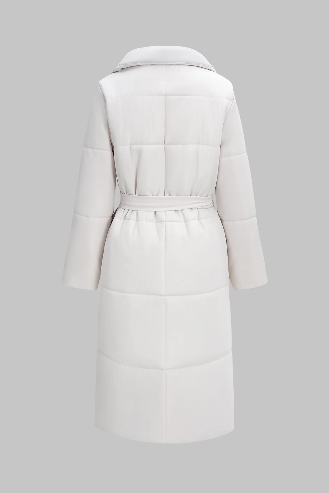 Lapel Tie-Front Coat - Flockneti