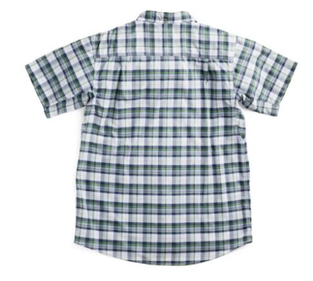 DEWALT Austin Plaid Prostretch Work Shirt Navy/Green Large - Flockneti