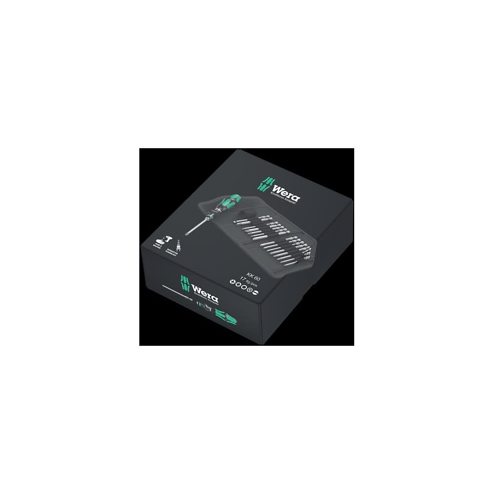 Wera Tools Kraftform Kompakt 60 Screwdriver with Bits 17pc - Flockneti