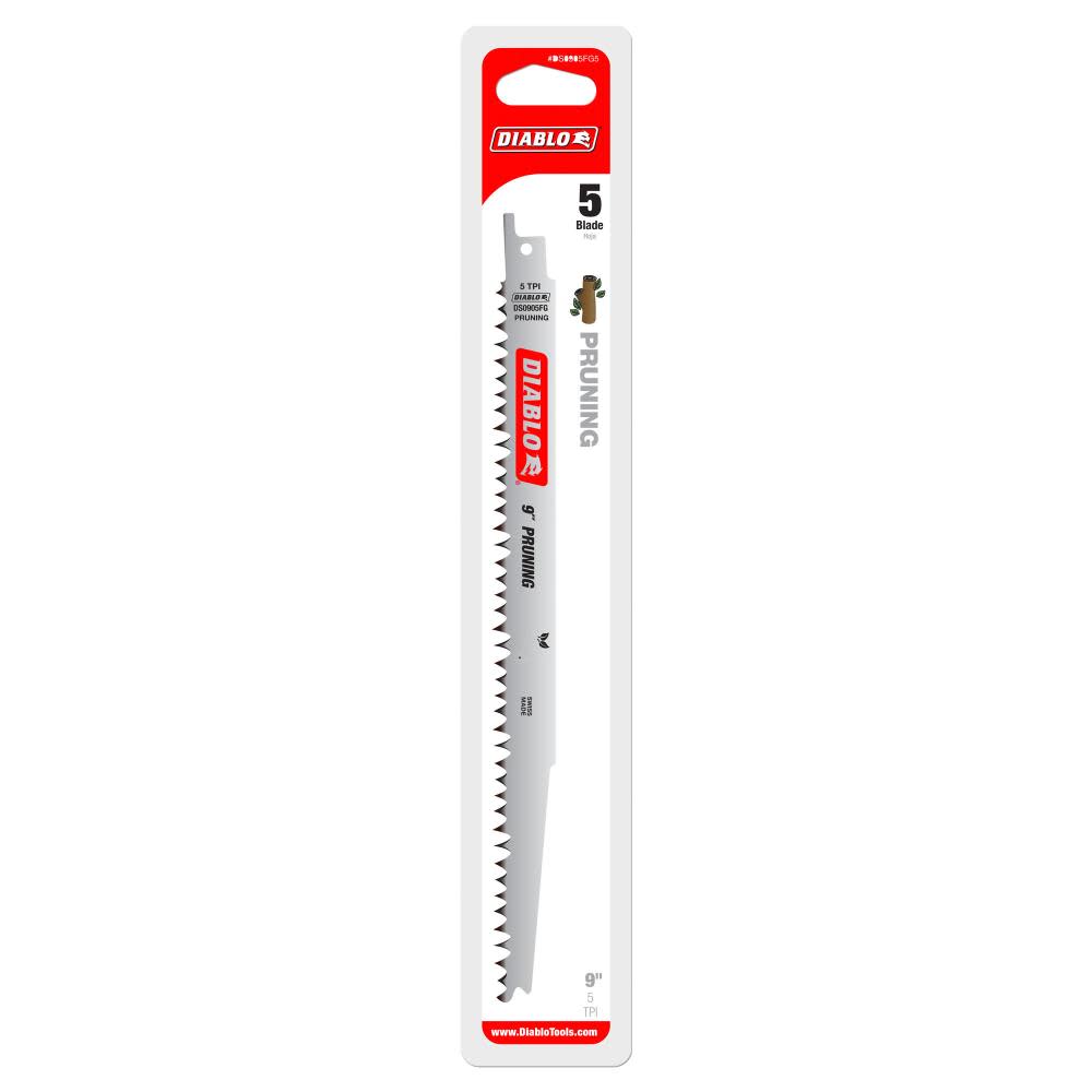 Diablo Tools 9 In. fleam Ground Recip Blade for Pruning (5 pk) - Flockneti