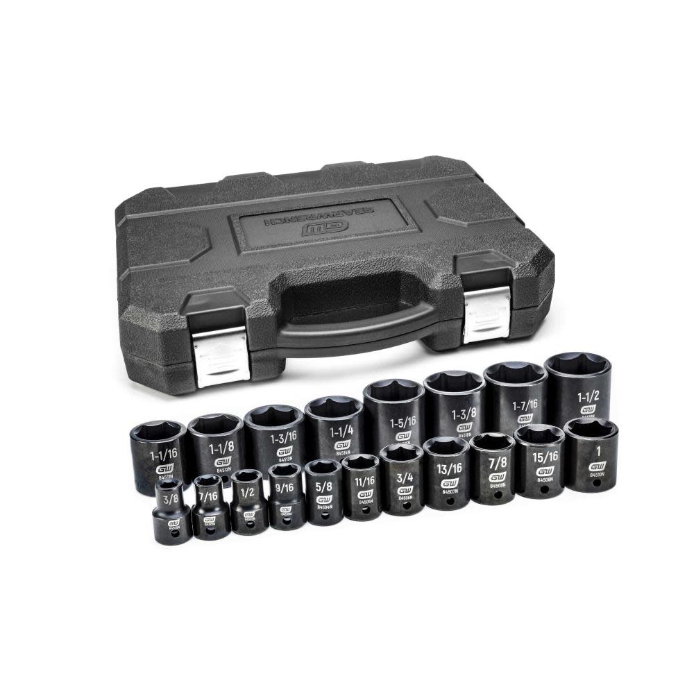 GEARWRENCH 19-PC 1/2 Dr Imp Socket Set SAE - Flockneti