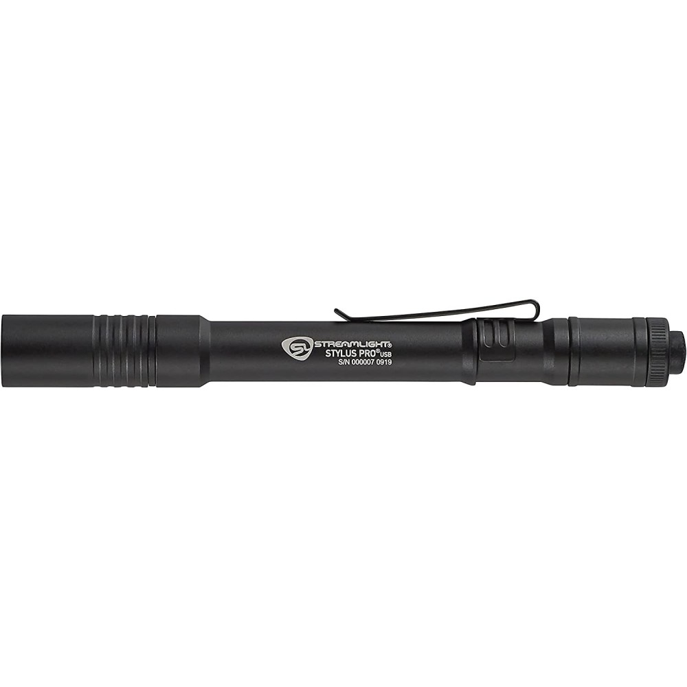 Streamlight Stylus Pro Penlight Black Sleek USB Rechargeable LED - Flockneti