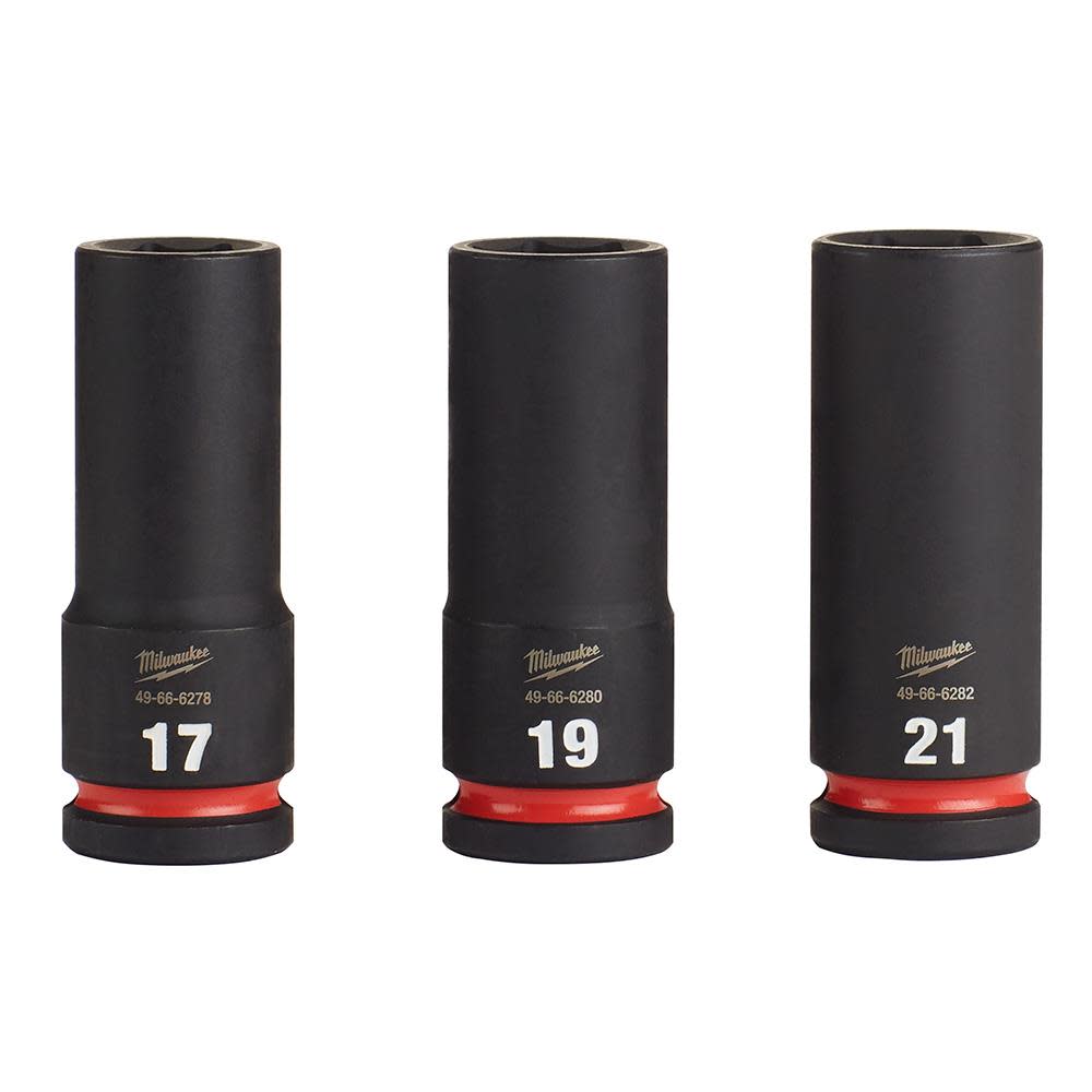 Milwaukee Impact Socket 1/2″ Drive Metric 6 Point 3pc - Flockneti