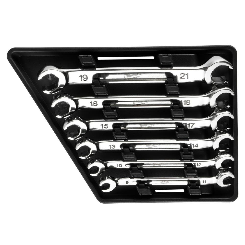 Milwaukee Wrench Set Double End Flare Nut Metric 6pc - Flockneti