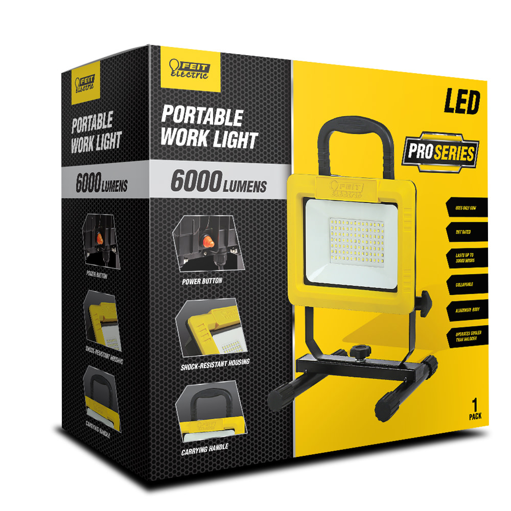 Feit Electric 60W 6000 Lumens Pro Series Plug-In LED Worklight - Flockneti