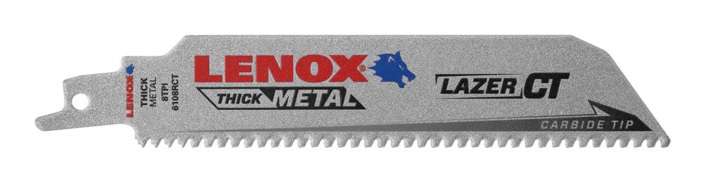 Lenox 6-in 8-TPI Carbide Tooth Reciprocating Saw Blade - Flockneti