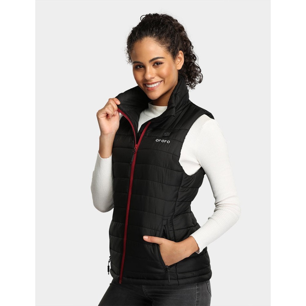 ORORO Womens Black Classic Heated Vest Kit Large - Flockneti