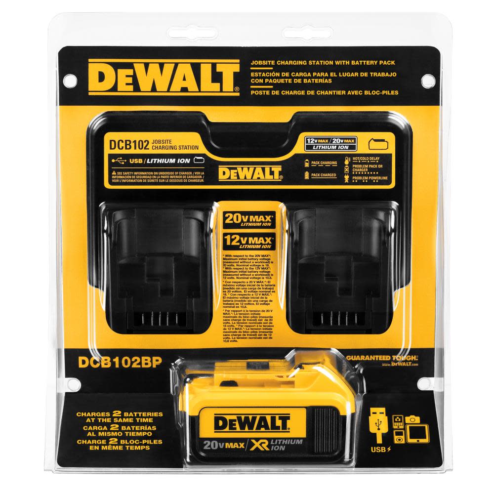 DEWALT 20 Volt MAX Lithium-Ion Battery Pack and Charger - Flockneti