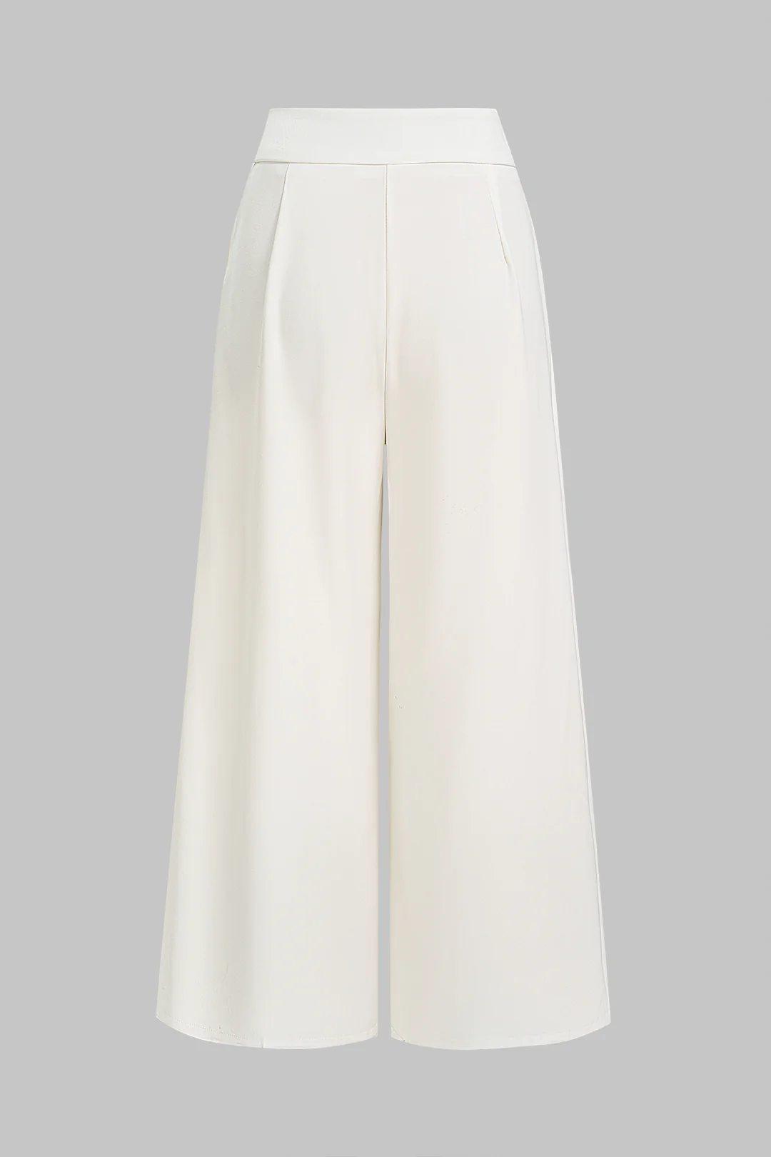 Tie Front Button Wide-Leg Pants - Flockneti