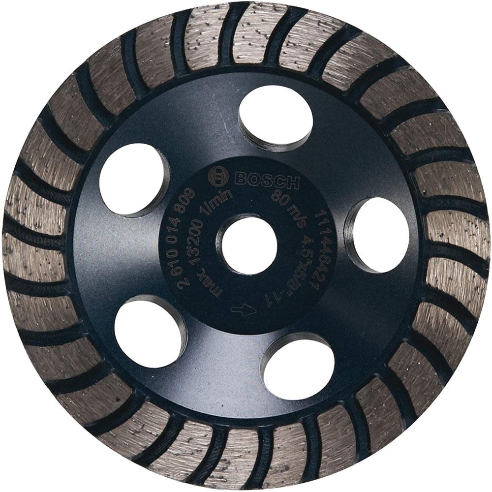 Bosch 4″ Turbo Row Diamond Cup Wheel - Flockneti