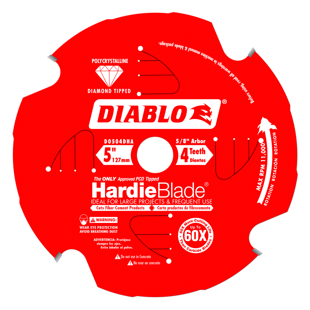 Diablo Tools 7-1/4″x4 Tooth (PCD) Fiber Cement HardieBlade - Flockneti