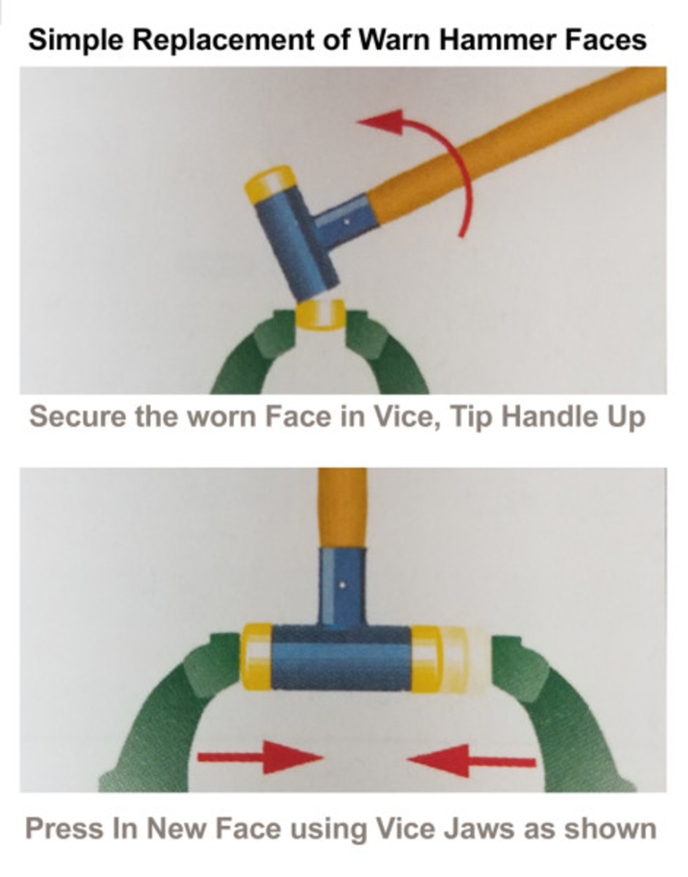 Wiha Dead Blow Hammer 2.0″ Face x 49oz - Flockneti
