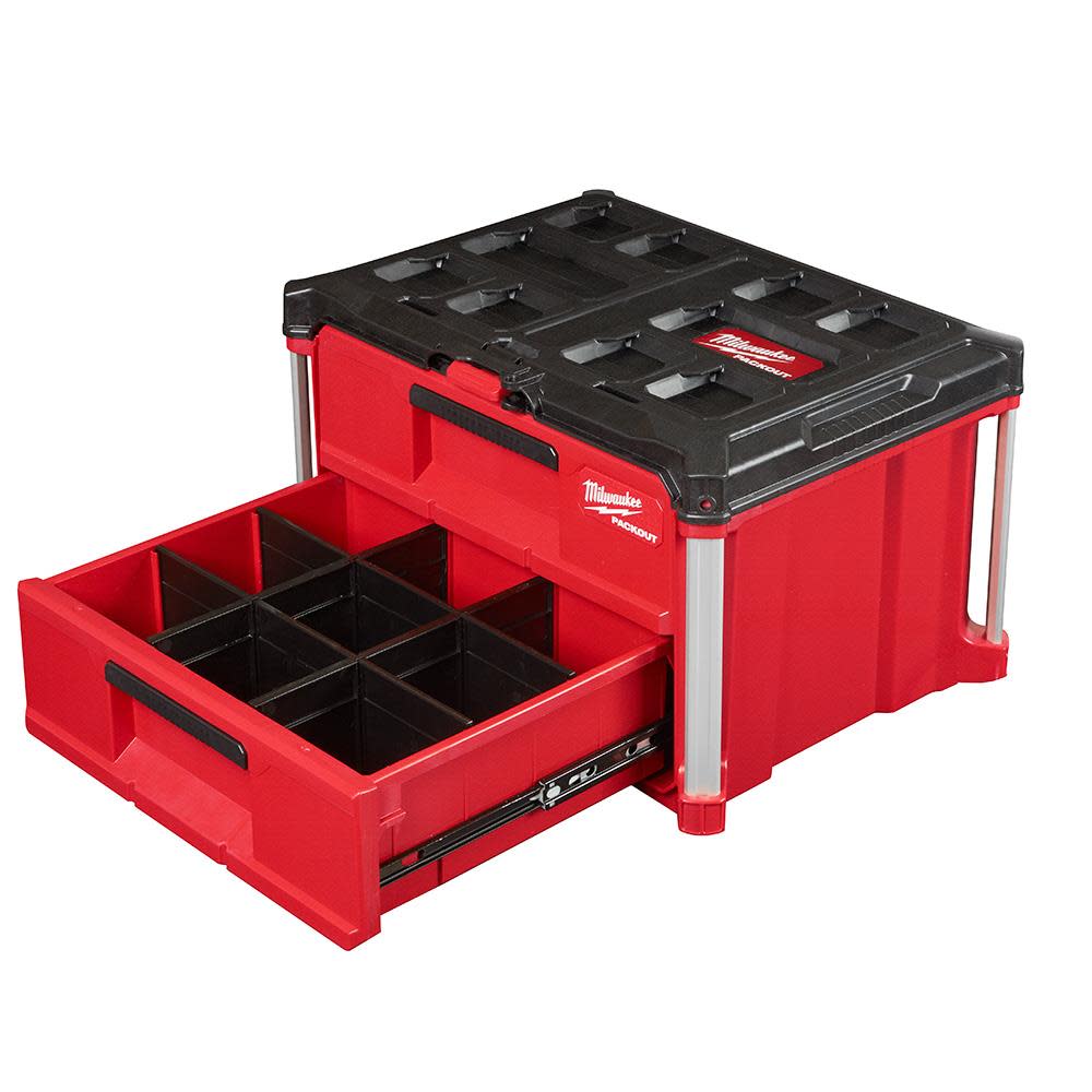Milwaukee PACKOUT Drawers Tool Box 2 Drawer Bundle - Flockneti