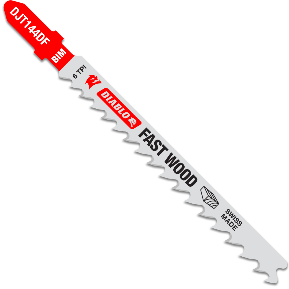 Diablo Tools 4″ 6 TPI Bi-Metal T-Shank Jig Saw Blades for Fast Wood Cuts 5pk - Flockneti