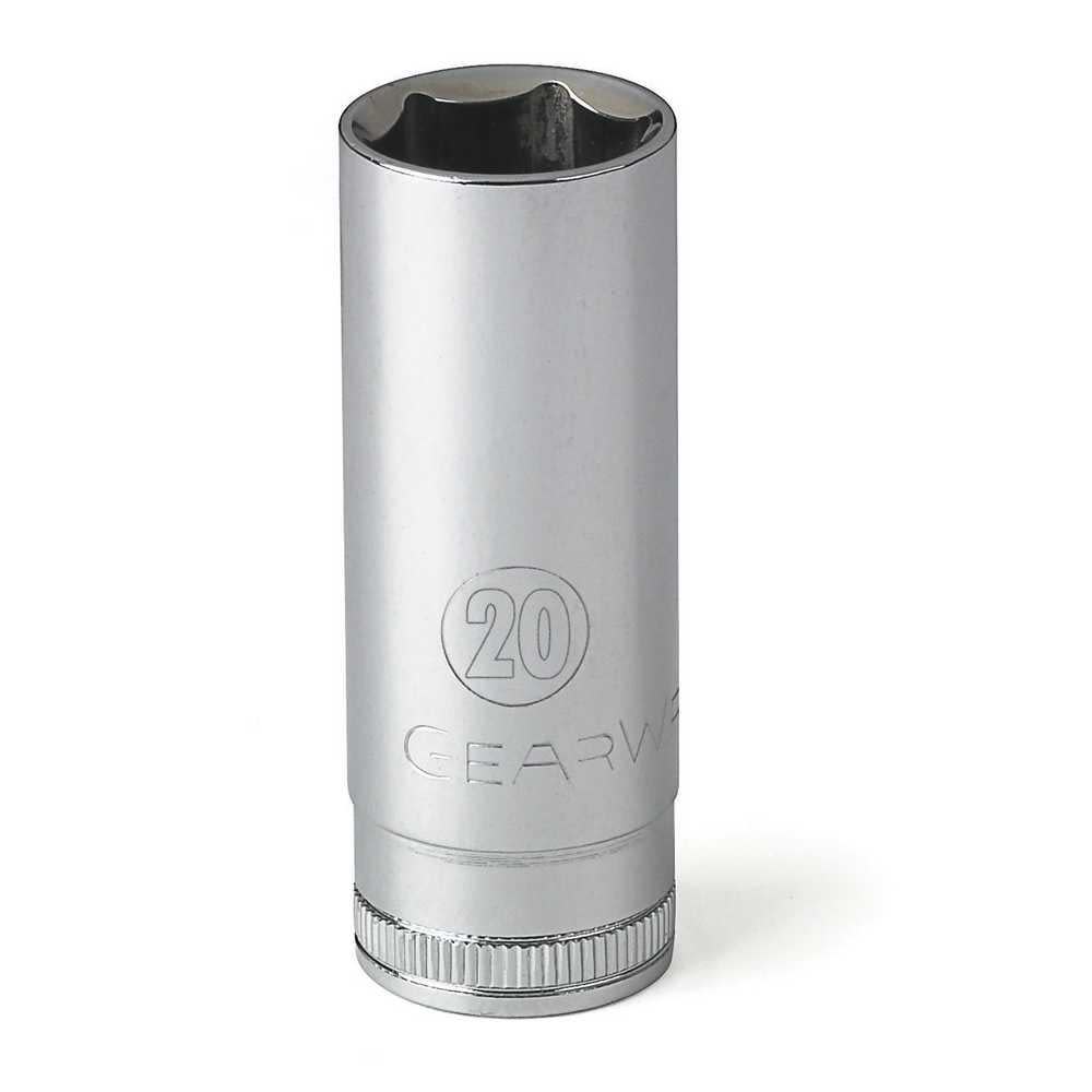 GEARWRENCH 3/8 In. Drive 6 Point Deep Metric Socket 20mm - Flockneti