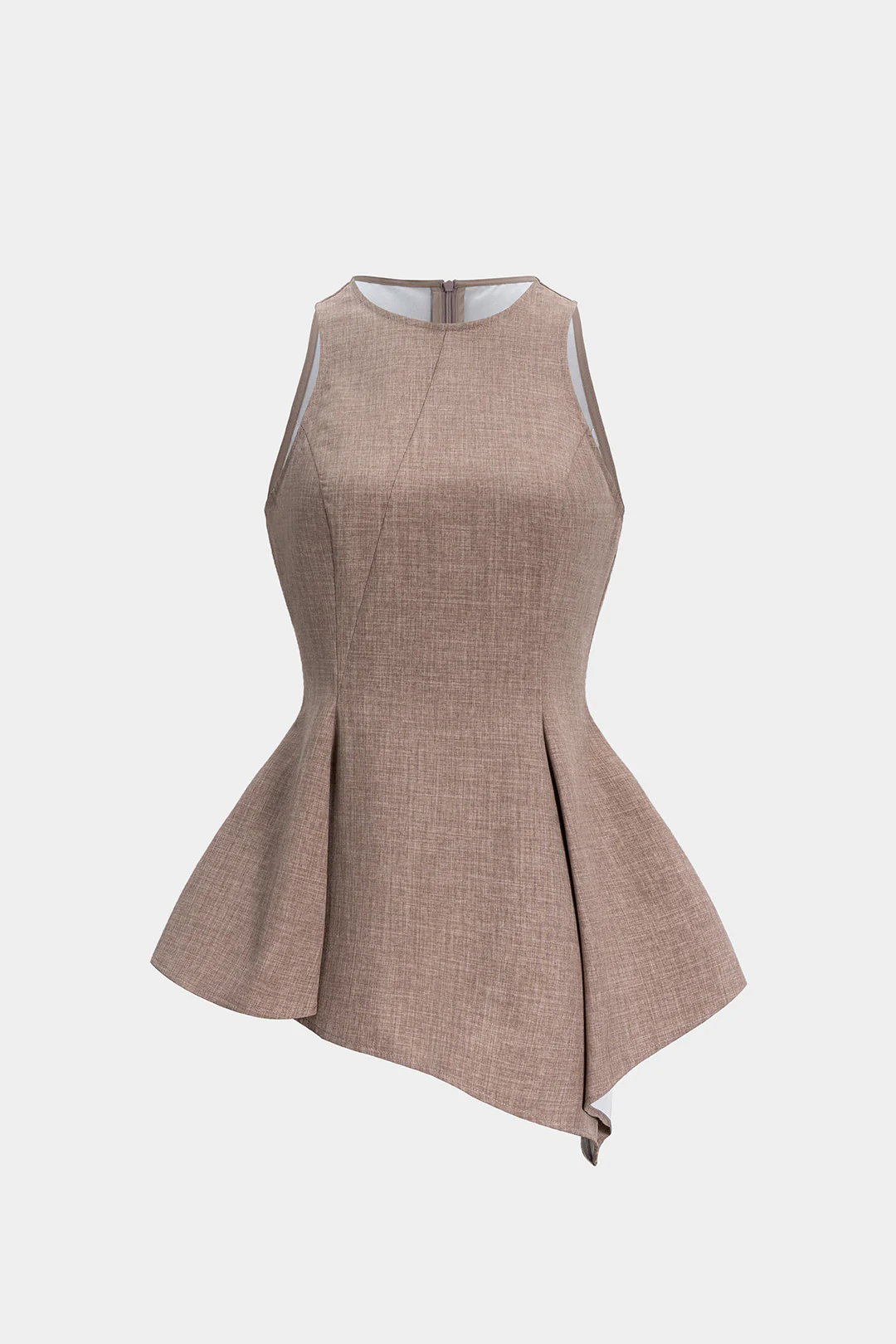 Asymmetrical Ruched Hem Tank Top - Flockneti